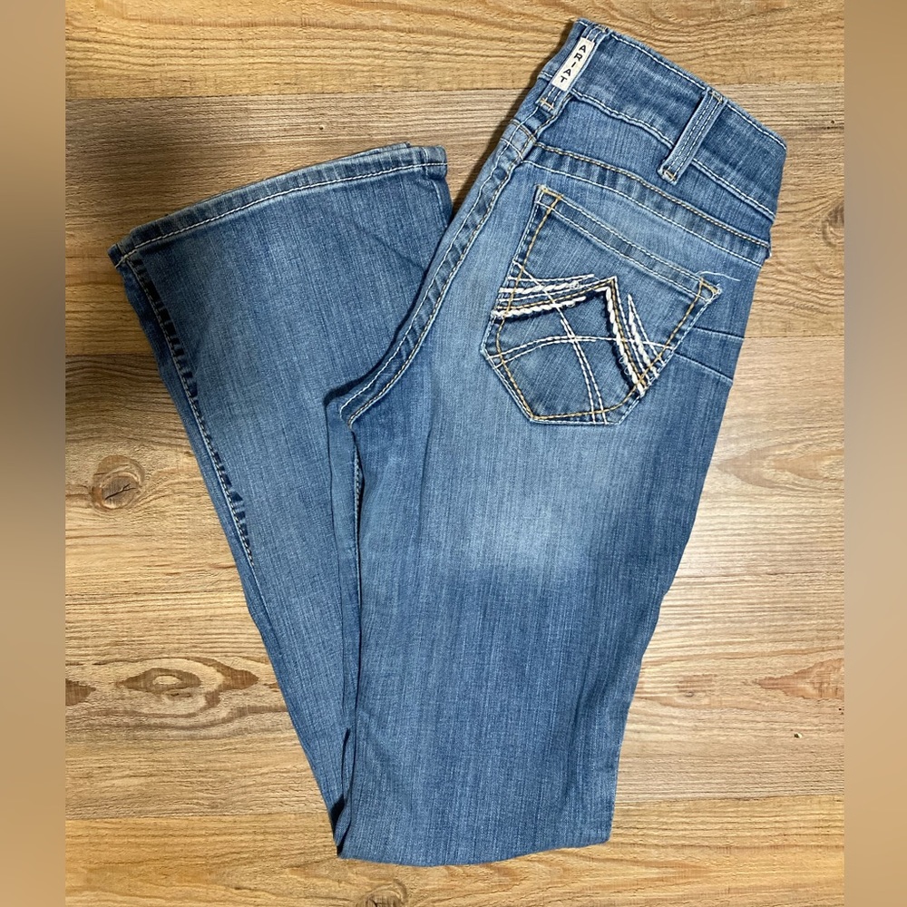 Ariat R.E.A.L Mid rise stretch whipstitch Boot cut jeans